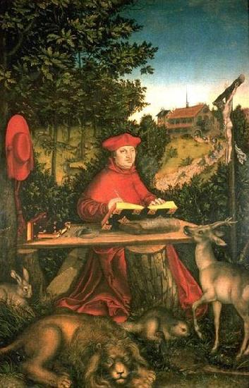 Lucas Cranach Kardinal Albrecht von Brandenburg Norge oil painting art